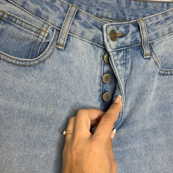 John galt Brandy Melville trendy high rise denim straight leg mom jeans - Picture 4 of 6